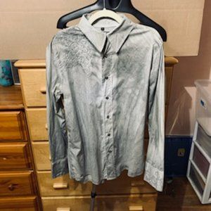Black Hearts Brigade Distressed Button Down Shirt